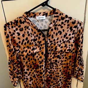 Calvin Klein cheetah blouse